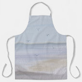 Küstenstrasse Wasserfarbe Große Schürze (Vorderseite)