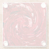 Küstenstreifen aus Rotem Glas Glasuntersetzer (Rückseite)