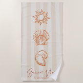 Küstenstreifen | Dolce Vita Summer Vibes Monogram Strandtuch (Vorderseite)
