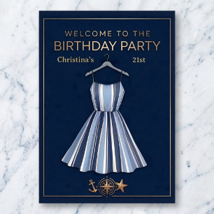 Küstenstreifen-Feier-Geburtstagsposter Poster