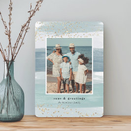 Küstenstreifen | Fotokarte für den Urlaub Feiertagskarte