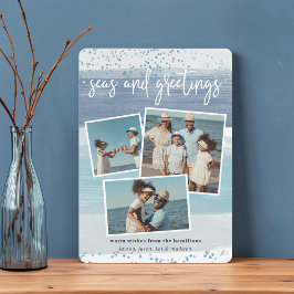 Küstenstreifen | Holiday Foto Collage Card Feiertagskarte