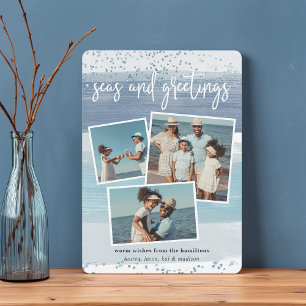 Küstenstreifen   Holiday Foto Collage Card Feiertagskarte