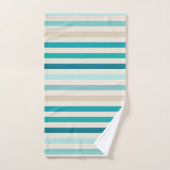 Küstenstreifen, Lagune, Blau, Aquamarin, Sand Badhandtuch Set (Handtuch)