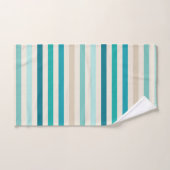 Küstenstreifen, Lagune, Blau, Aquamarin, Sand Badhandtuch Set (Handtuch)