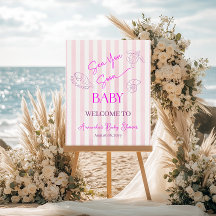 Küstenstreifen Mädchen Meer Sie Baby Shower Willko