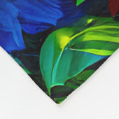 "Küstenstreifen mit lebhaften Blume" Fleecedecke (Ecke)