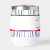 Küstenstreifen Monogramm Bootsname Design (Vorderseite)