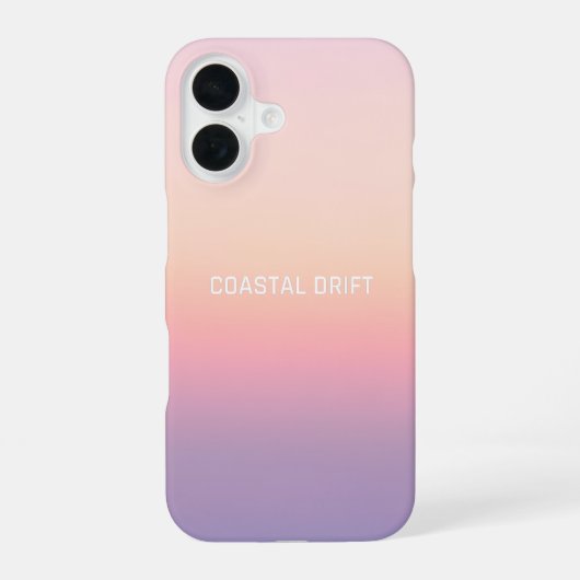 Küstenstreifen - Pastell Sunset Gradient iPhone 16 Hülle (Rückseite)