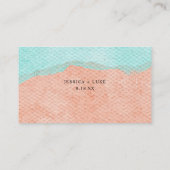 Küstenstreifen Wasserfarben UAWG-Online-Karte Visitenkarte (Rückseite)