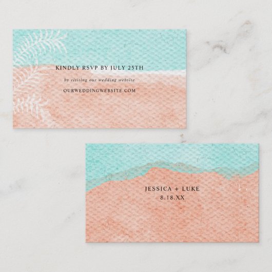 Küstenstreifen Wasserfarben UAWG-Online-Karte Visitenkarte (Vorne/Hinten)