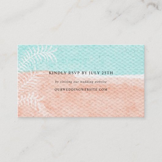 Küstenstreifen Wasserfarben UAWG-Online-Karte Visitenkarte (Vorderseite)