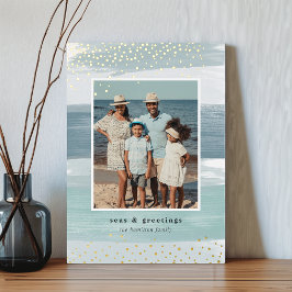 Küstenstreifen | Weihnachten im vertikalen Foto Folien Feiertagskarte