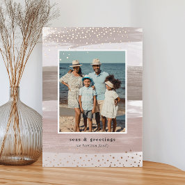 Küstenstreifen | Weihnachten im vertikalen Foto Folien Feiertagskarte