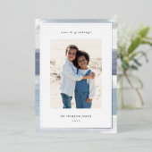 Küstenstreifen | Weihnachts-Foto Silber Folien Feiertagskarte (Stehend vorne)