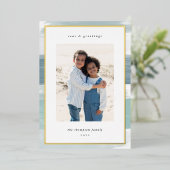 Küstenstreifen | Weihnachtsgold Folien Feiertagskarte (Stehend vorne)