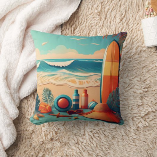 KüstenSummer Vibes Doppelseitiges Kissen (Decke)