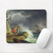 Küstenszene in einem Sturm, 1782 Mousepad (Mit Mouse)