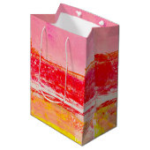 Küstentasche aus der originalen Kunst Mittlere Geschenktüte (Vorderseite Schrägansicht)