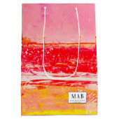 Küstentasche aus der originalen Kunst Mittlere Geschenktüte (Rückseite)