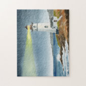Küstenteleuchtturm mit Lichtstrahl Puzzle (Vertikal)