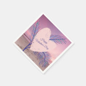 Küstenthema Pastel Valentine Pink Sunset Beach Serviette (Ecke)