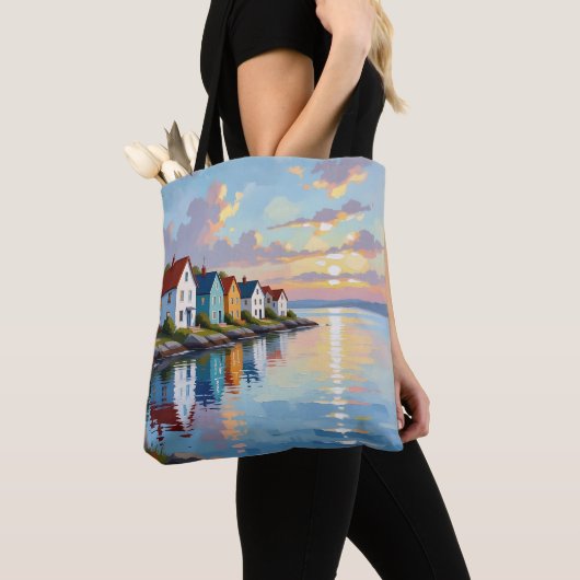 Küstenthema | Strandhäuser an der Bucht Tasche (Von Nahem)