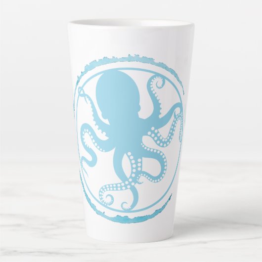 Küstentintenfisch Blau 2 Milchtasse (Vorderseite)