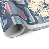 Küstentropisches Hibiskus-Muster (10) Geschenkpapier (Rolleneckpunkt)