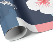 Küstentropisches Hibiskus-Muster (11) Geschenkpapier (Rolleneckpunkt)
