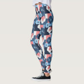 Küstentropisches Hibiskus-Muster (11) Leggings (Links)