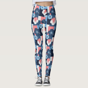 Küstentropisches Hibiskus-Muster (11) Leggings