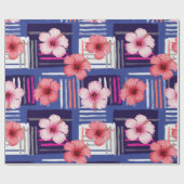 Küstentropisches Hibiskus-Muster (12) Geschenkpapier (Flach)