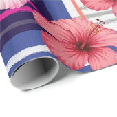 Küstentropisches Hibiskus-Muster (12) Geschenkpapier (Rolleneckpunkt)