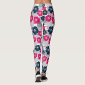 Küstentropisches Hibiskus-Muster (13) Leggings (Rückseite)