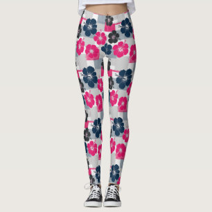 Küstentropisches Hibiskus-Muster (13) Leggings