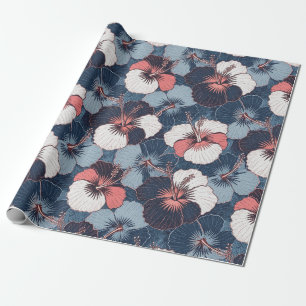 Küstentropisches Hibiskus-Muster (14) Geschenkpapier
