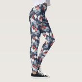 Küstentropisches Hibiskus-Muster (14) Leggings (Rechts)