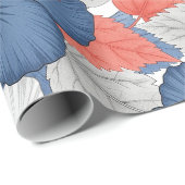 Küstentropisches Hibiskus-Muster (1) Geschenkpapier (Rolleneckpunkt)