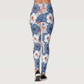 Küstentropisches Hibiskus-Muster (1) Leggings (Rückseite)