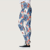 Küstentropisches Hibiskus-Muster (1) Leggings (Links)