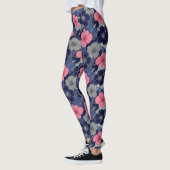 Küstentropisches Hibiskus-Muster (2) Leggings (Links)