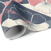 Küstentropisches Hibiskus-Muster (3) Geschenkpapier (Rolleneckpunkt)