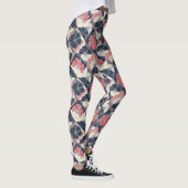 Küstentropisches Hibiskus-Muster (3) Leggings (Rechts)