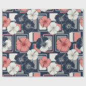Küstentropisches Hibiskus-Muster (4) Geschenkpapier (Flach)