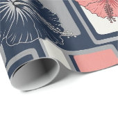 Küstentropisches Hibiskus-Muster (4) Geschenkpapier (Rolleneckpunkt)