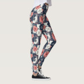 Küstentropisches Hibiskus-Muster (4) Leggings (Rechts)