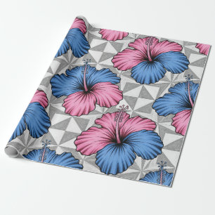 Küstentropisches Hibiskus-Muster (5) Geschenkpapier