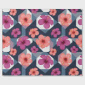 Küstentropisches Hibiskus-Muster (8) Geschenkpapier (Flach)