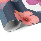 Küstentropisches Hibiskus-Muster (8) Geschenkpapier (Rolleneckpunkt)